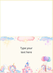 Unicorn Party Food Tent Cards