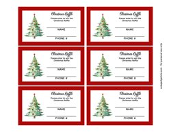 Christmas Enter to Win Raffle Ticket Template