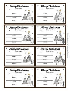 Doodle Tree Christmas Raffle Tickets
