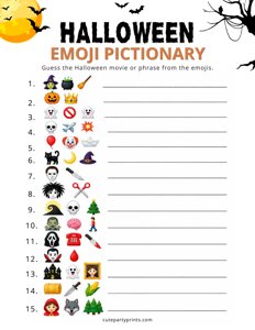 Halloween Emoji Pictionary