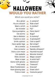 Halloween Would You Rather Game