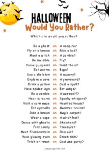 Halloween Would You Rather Game