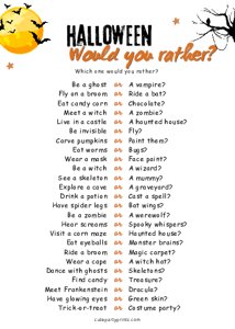 Halloween Would You Rather Game