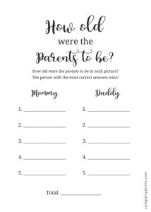 How old were the Parents to be Game