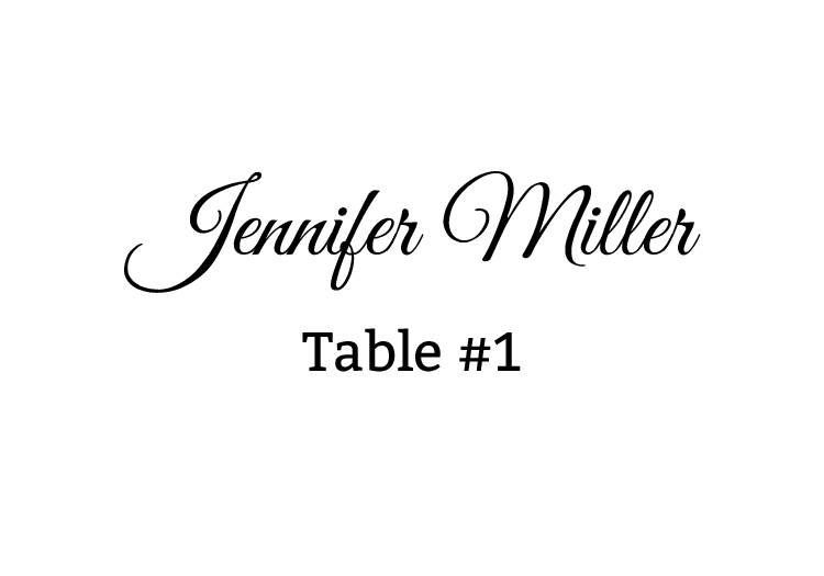 Minimalist Wedding Tent Cards | Place Cards Template