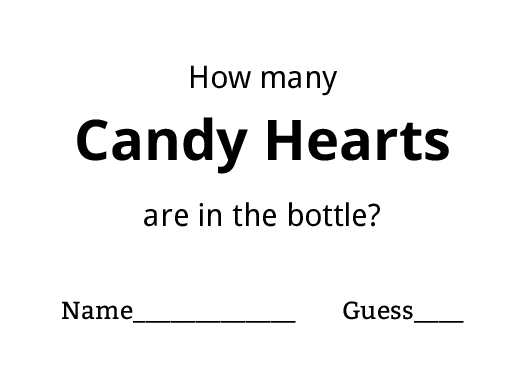 How Many Candy Hearts are in the Bottle Tickets