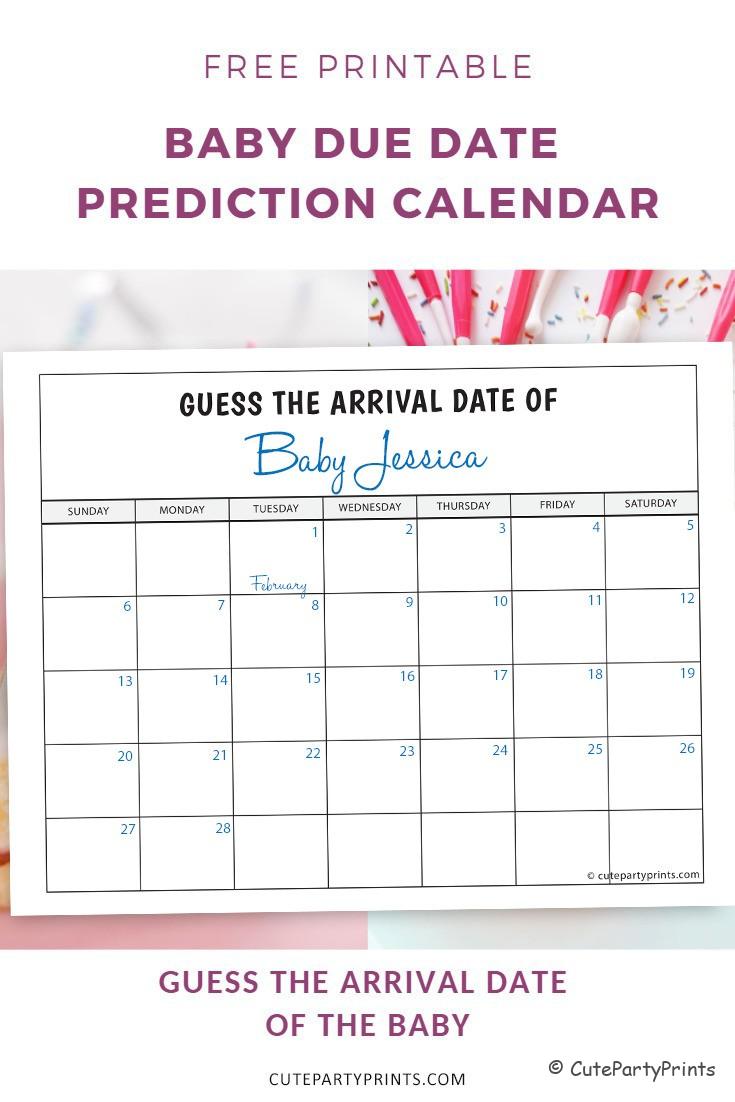 Guess the Date Calendar Printable