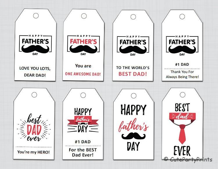 Fathers Day Gift Tags Template