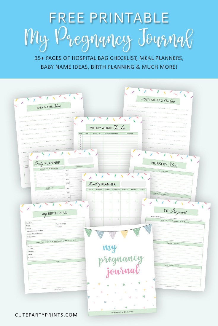 Free Printable My Pregnancy Journal