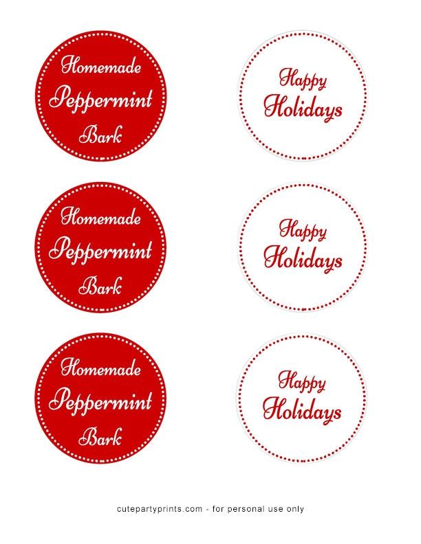 Happy Holidays Gift Tags Printable