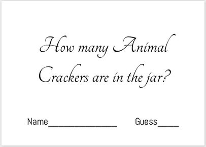 How many animal crackers game cards