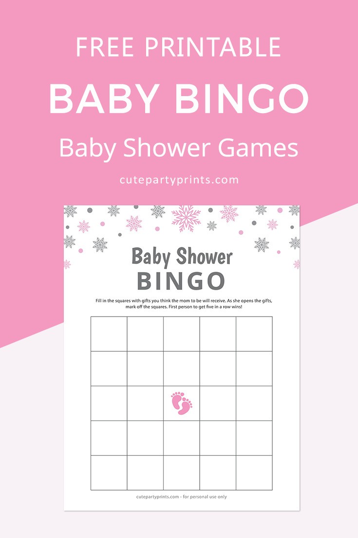 Girl Baby Bingo Printable