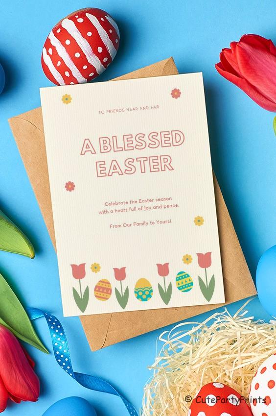 Have a Blessed Easter Card Printable