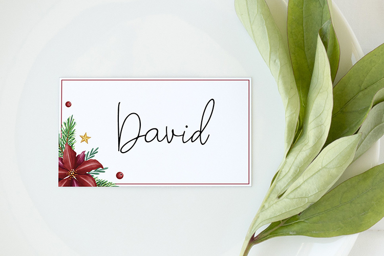 Editable Christmas Place Cards Printable