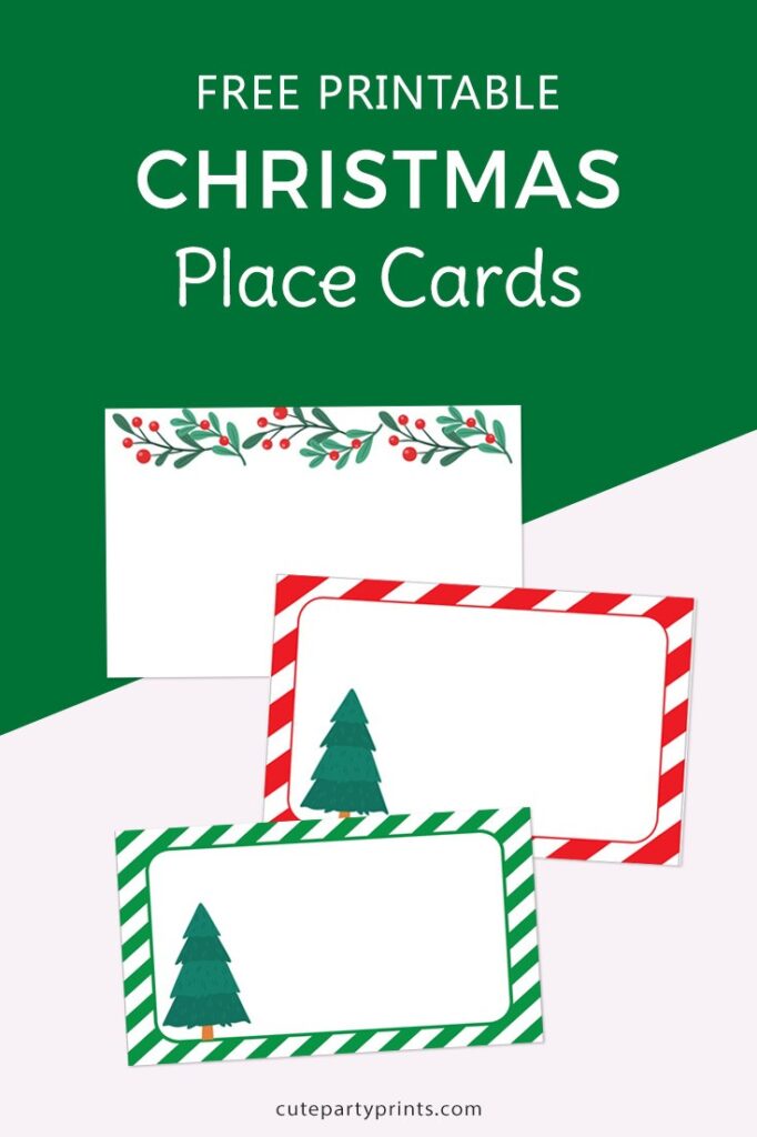 Free Printable Christmas Place Cards