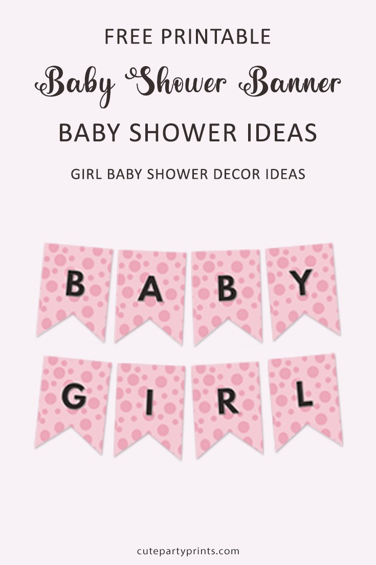 Free Printable Girl Baby Shower Banner