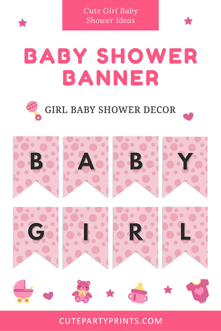 Girl Baby Shower Banner