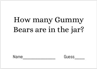 How many Gummy Bears Game Cards