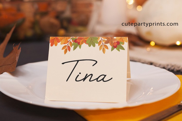 Thanksgiving Place Cards Printable