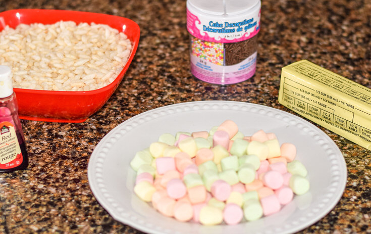 Ingredients for Rice Crispy Treats