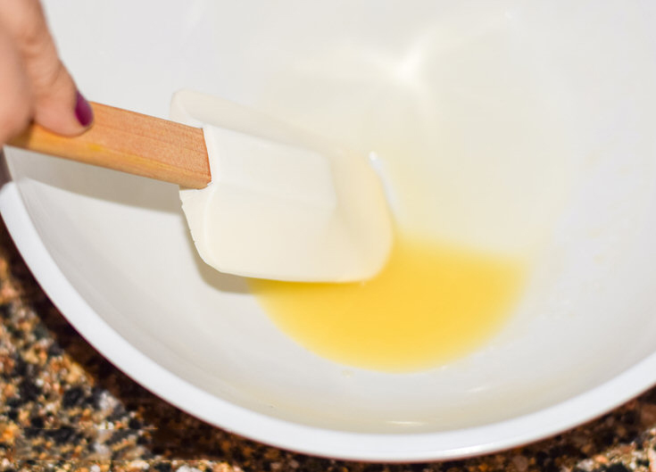 Melt the butter in a bowl