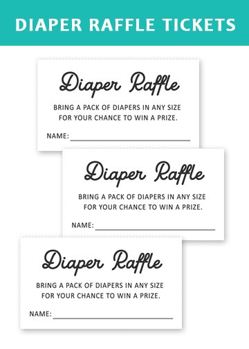 Diaper Raffle Tickets