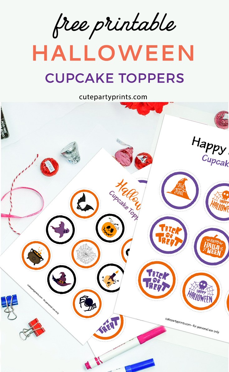 Free Printable Halloween Cupcake Toppers