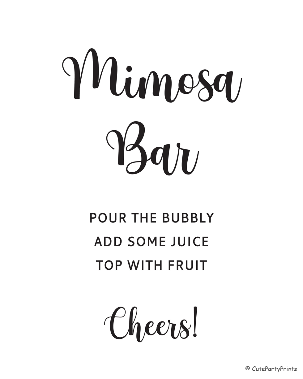 Mimosa Bar Sign Printable