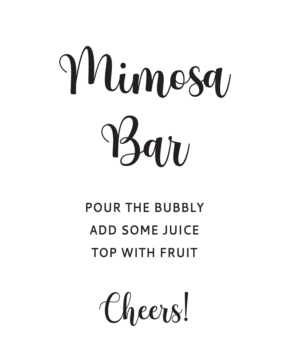 Mimosa Bar Sign Printable