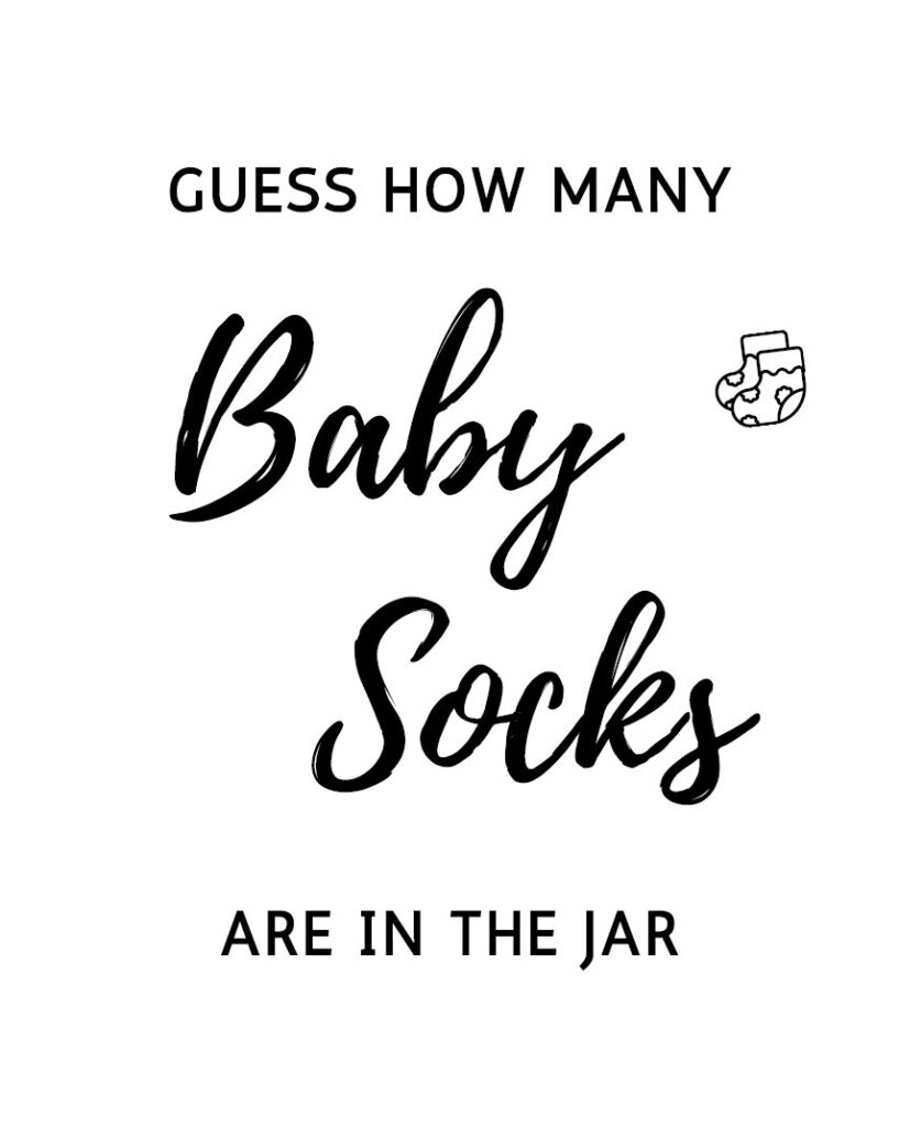 How many Socks Table Sign Printable